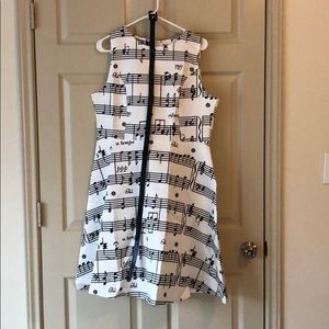 Black and white music note dress